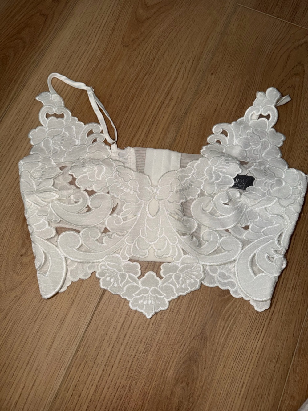 AKIRA White Floral Lace Bralette Top